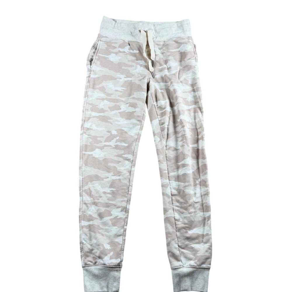 Athleta Camo tan Jogger Pants Drawstring XS athleisure gym track‎ sweats women